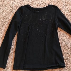 Girls black long sleeve shirt